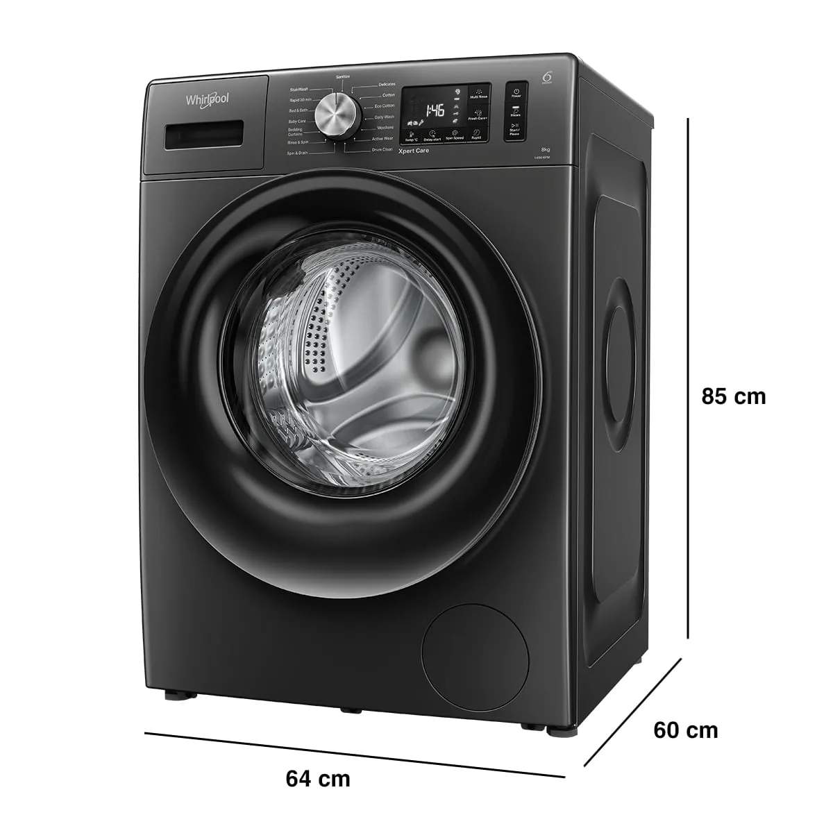 Xpert Care 8kg 5 Star Front Load Washing Machine with in-built Heater - Image 2